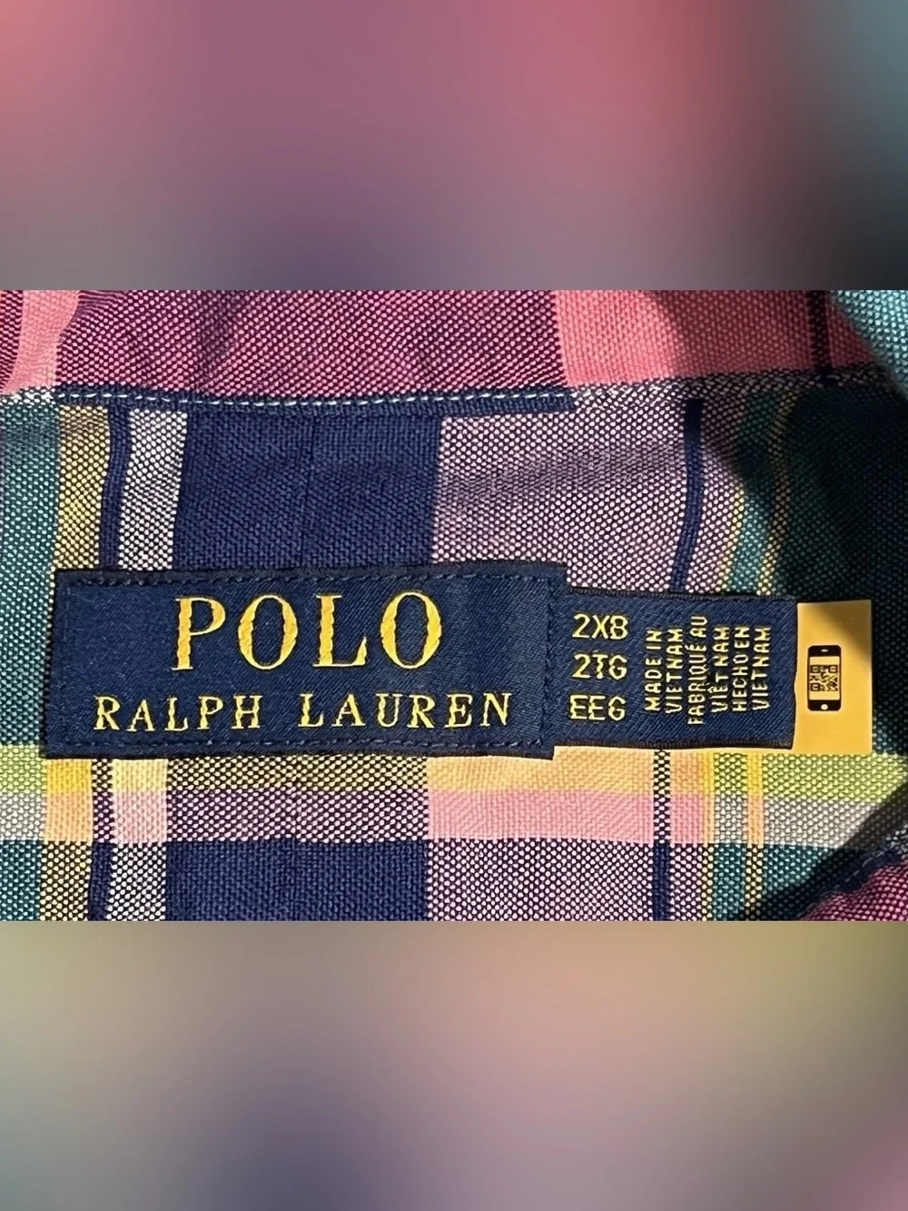 NWT Polo Ralph Lauren Plaid Oxford Shirt Big & Tall 2XB 2TG Green Pink Madras SS